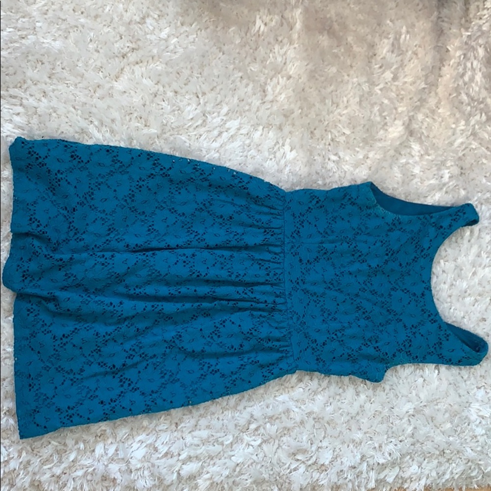 Teal Lace Dress